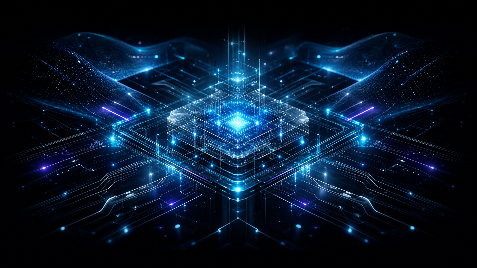 Futuristic AI technology interface